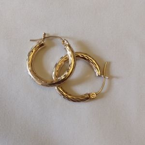 Hollow Retro 18K Gold Hoops